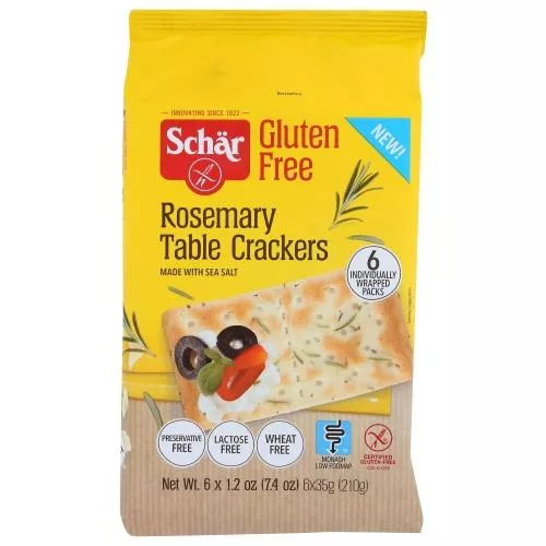 Schã¤R Gluten Free Rosemary Table Crackers