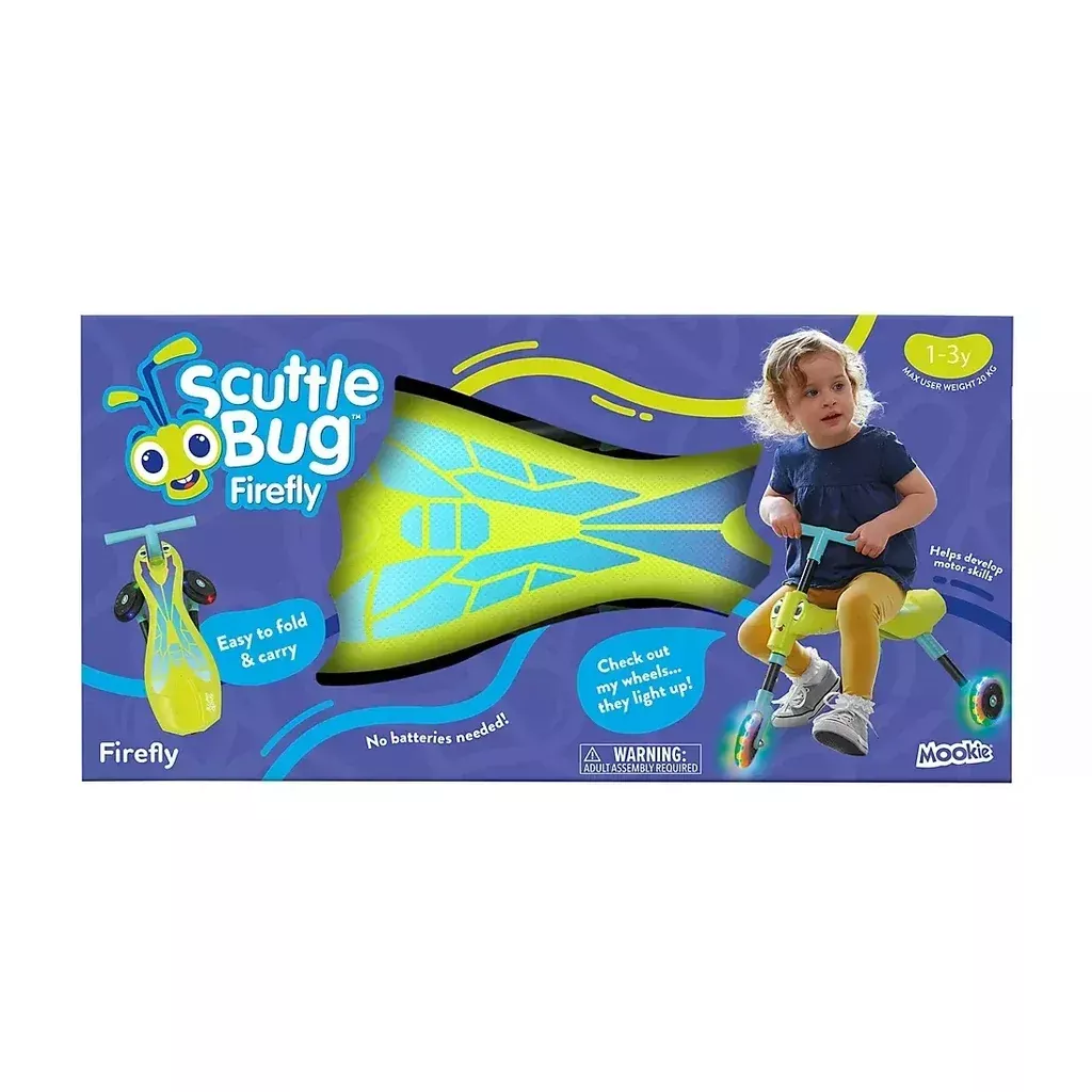 Scuttlebug Foldable 3 Wheel Trike with LED Light, Yellow