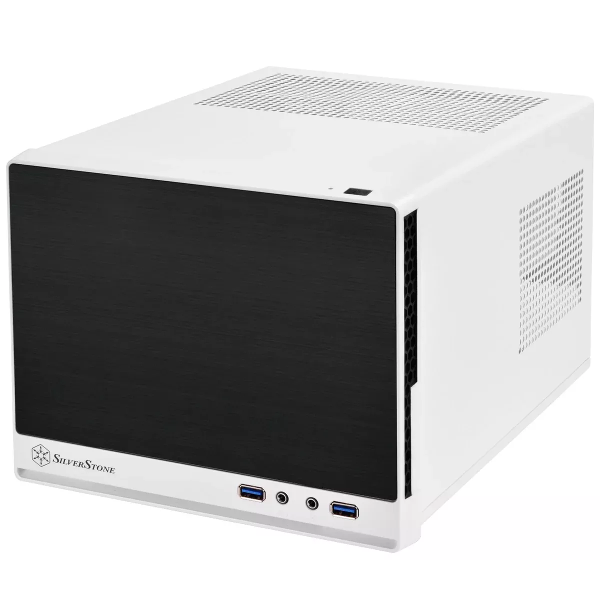 Silverstone Technology Ultra Compact Mini-ITX Computer Case with Solid Front Panel White & Black (SST-SG13WB-Q-USA)