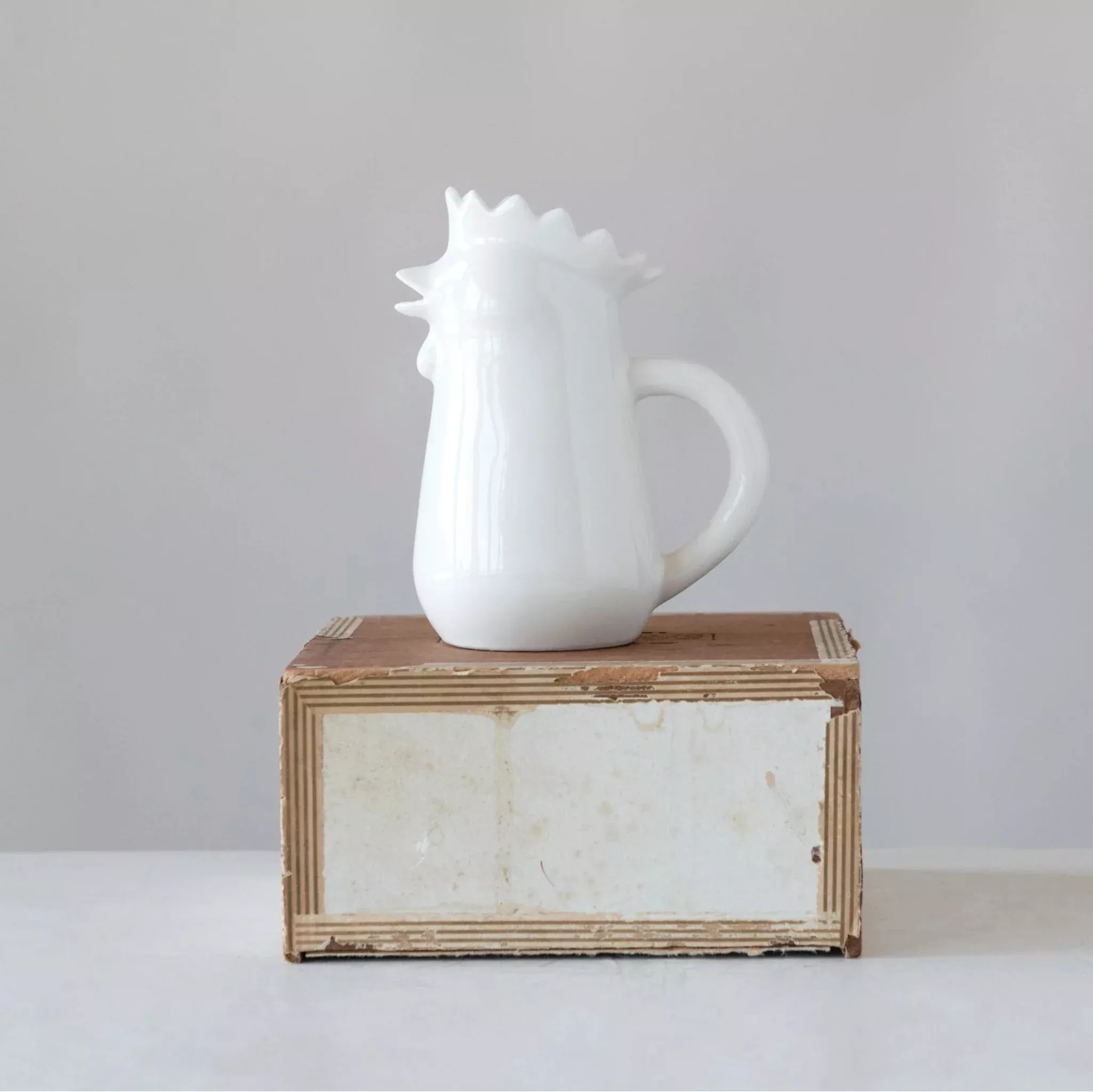 Stoneware Chicken Creamer