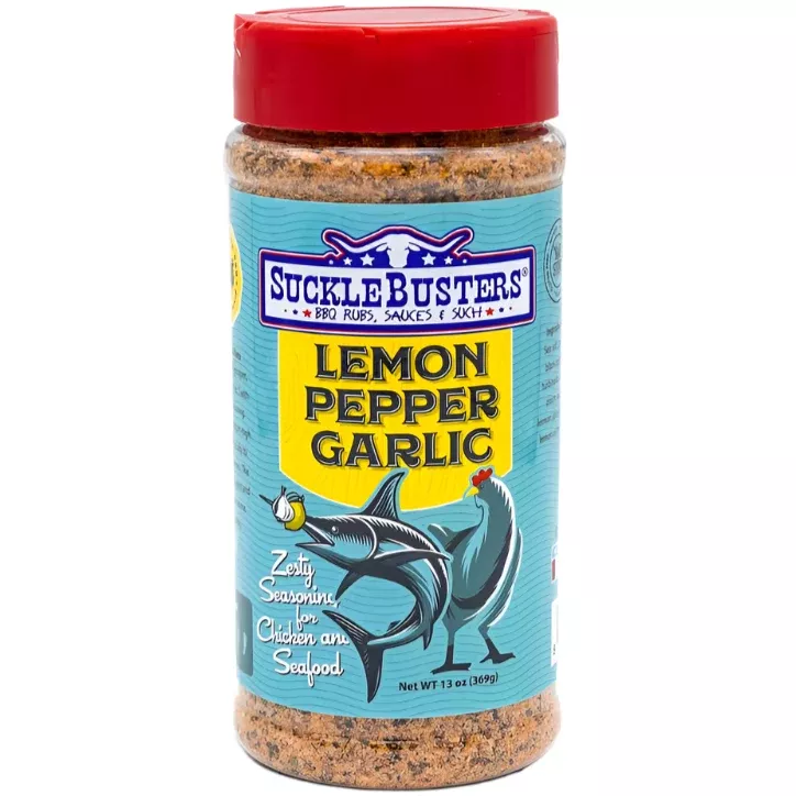 SuckleBusters Lemon Pepper Garlic BBQ Rub - 13 oz.