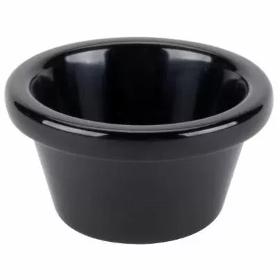 Tablecraft 3 Ounce Black Melamine Ramekin