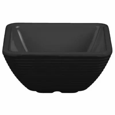 Tablecraft 4 Ounce Black Ribbed Ramekin
