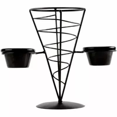 Tablecraft Cone Appetizer With Two Ramekin