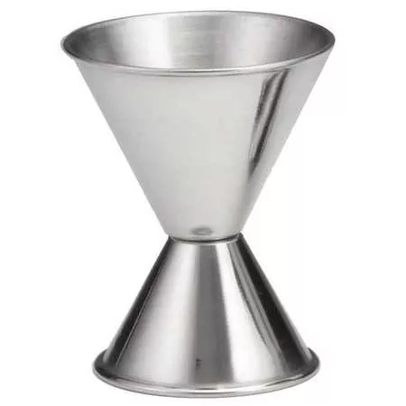 Tablecraft Jigger 1 Two Ounce Stainless Steel Rolled Edge