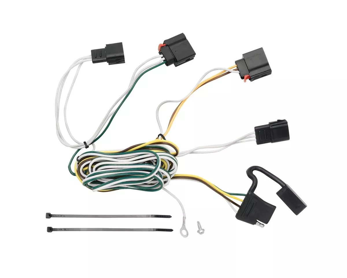 Tekonsha 118425 T-One T-Connector Harness, 4-Way Flat, Compatable with 2007-2013 Jeep Grand Cherokee Black