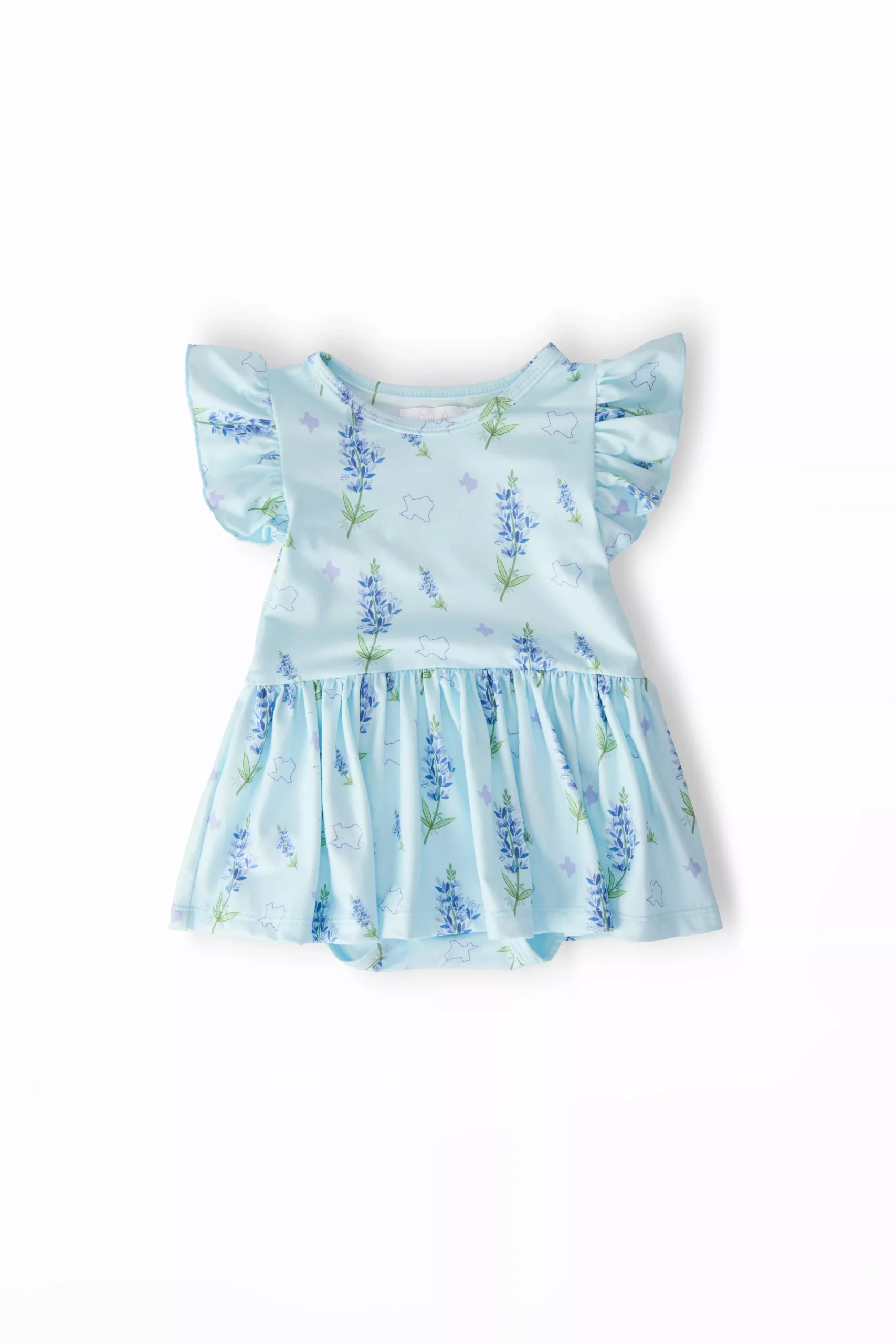 Texas Bluebonnets S /S Flutter Twirl Bodysuit