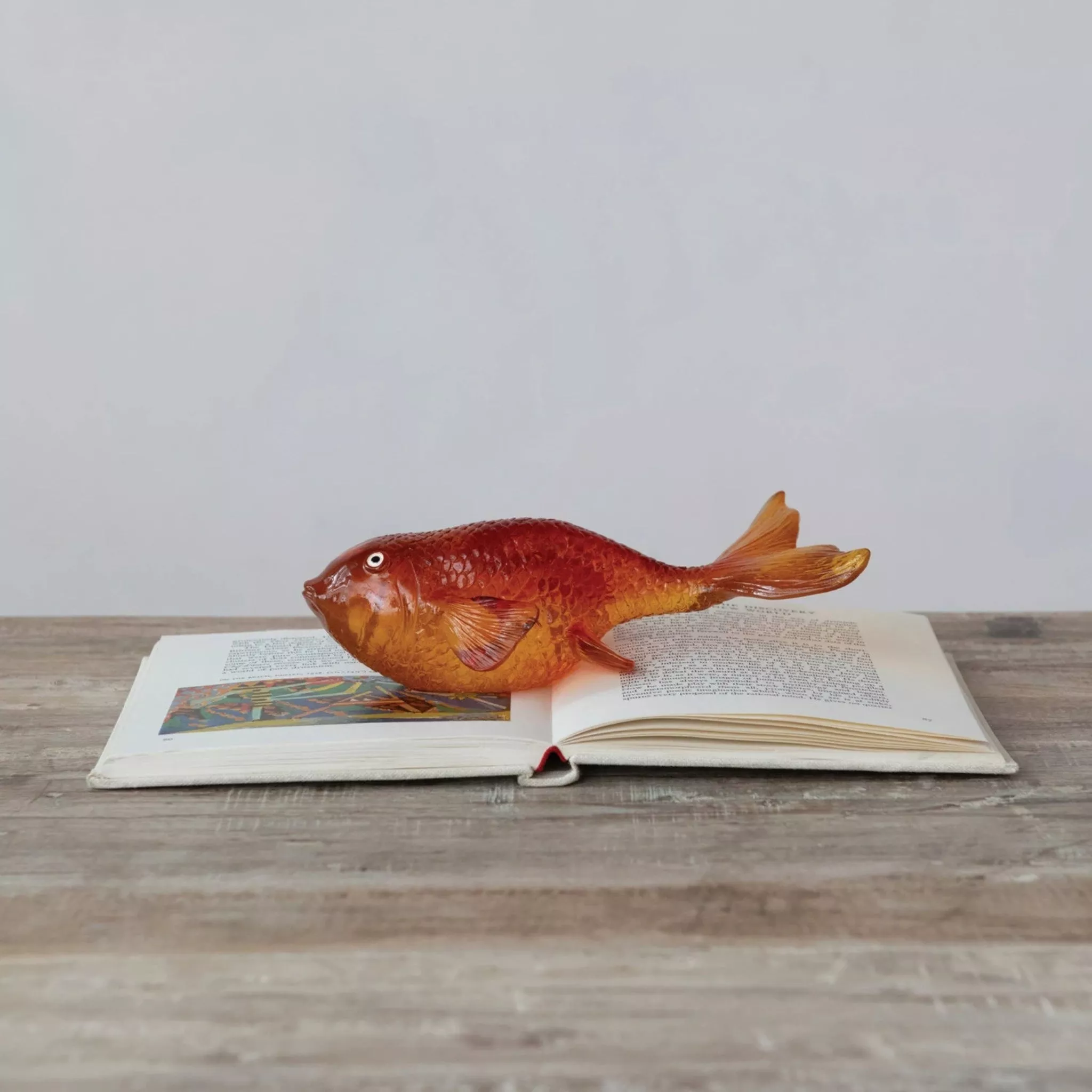 Transparent Resin Goldfish Figurine