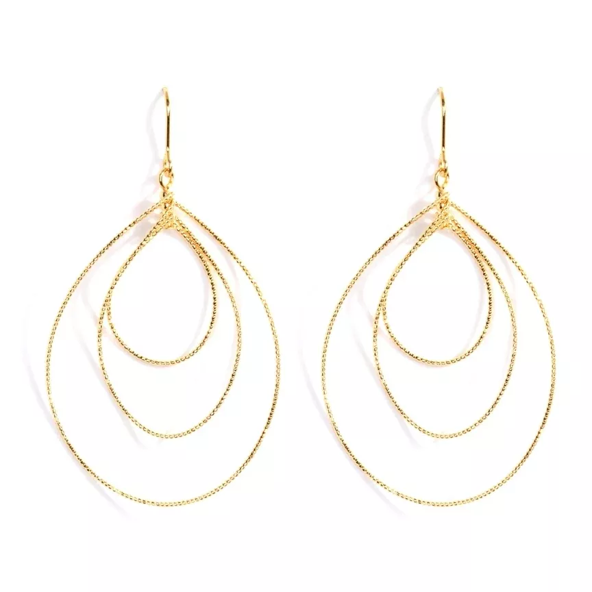 Triple Teardop Earrings