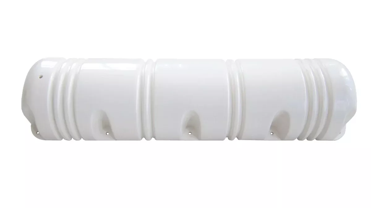 TrollMaster Dock Edge + Dockside Oceanus Empty 3/4 Bumper, White, 25cm x 90cm