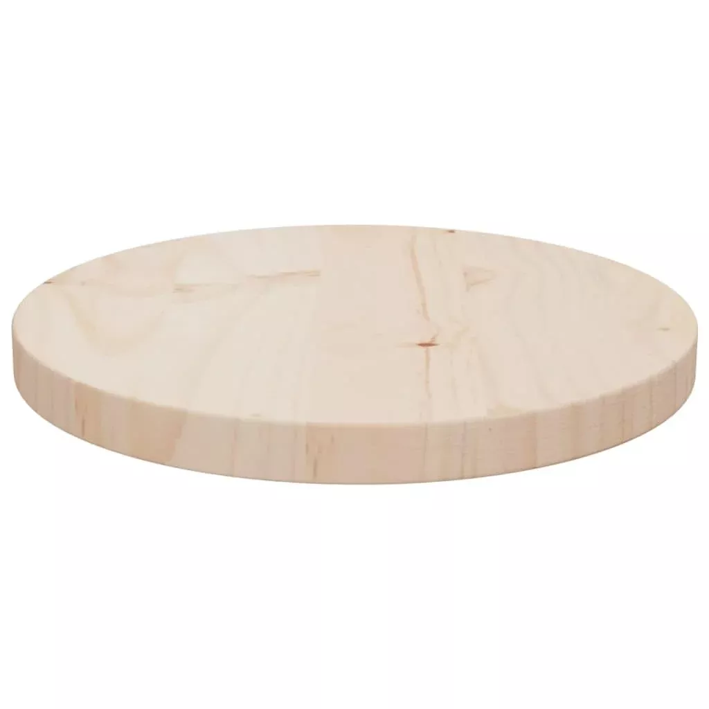 Unknown Table Top Ã˜30x2.5 cm Solid Wood Pine