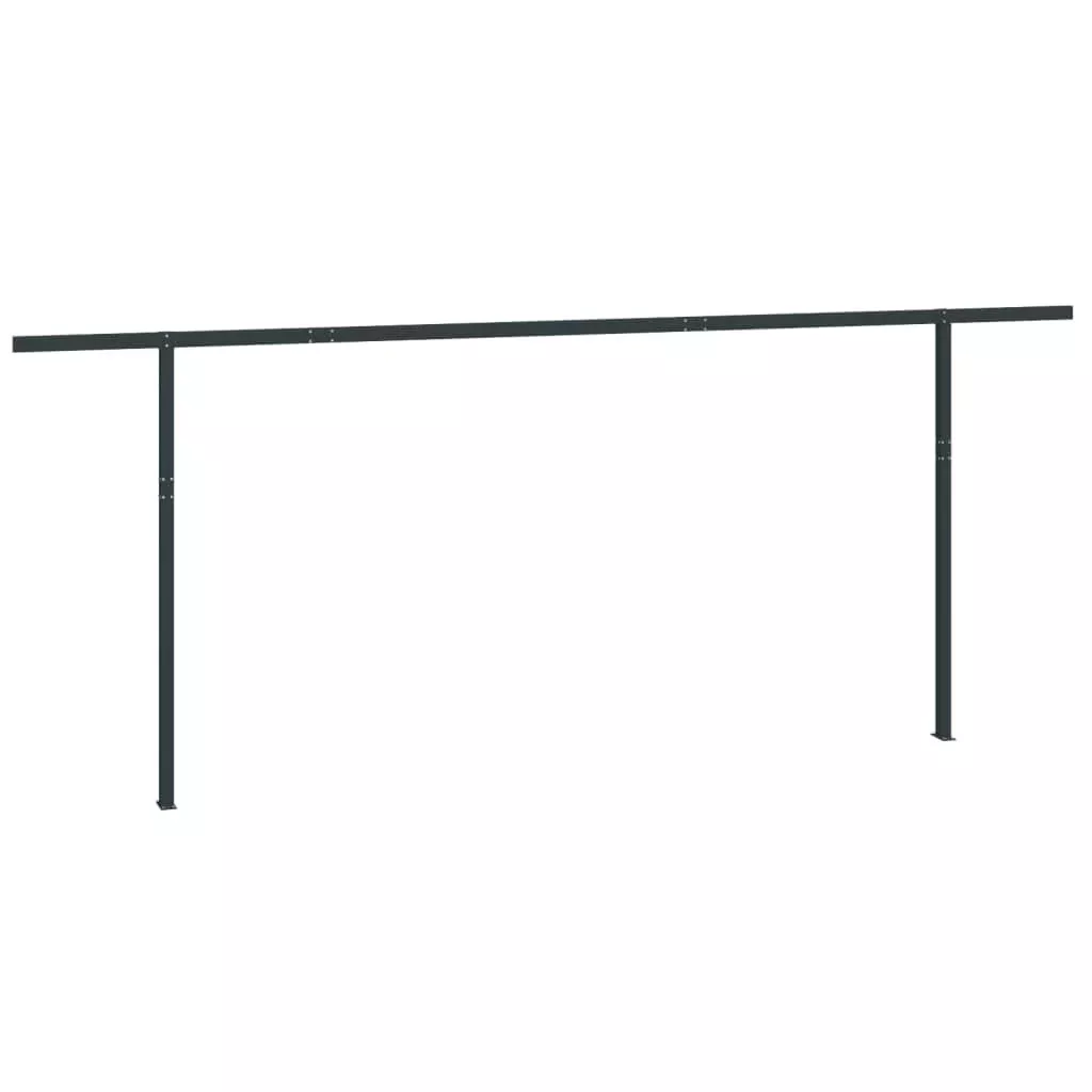 vidaXL Awning posts set anthracite 600x245cm iron