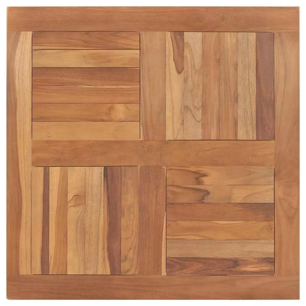 vidaXL Table Top - Solid Teak Wood Square, Durable, Weather-, Fine Sanded Finish, Versatile for Indoor/Outdoor Use, Easy to Clean - 31.5"x31.5"x1"