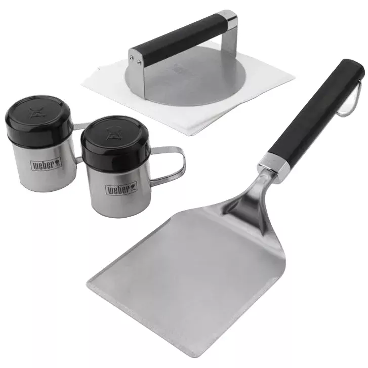 Weber Stainless Steel Smashed Burger Kit - 5 pc.