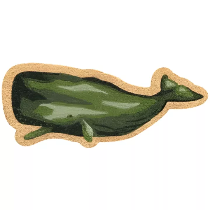 Whale-Shaped Coir Mat - 16" x 40"