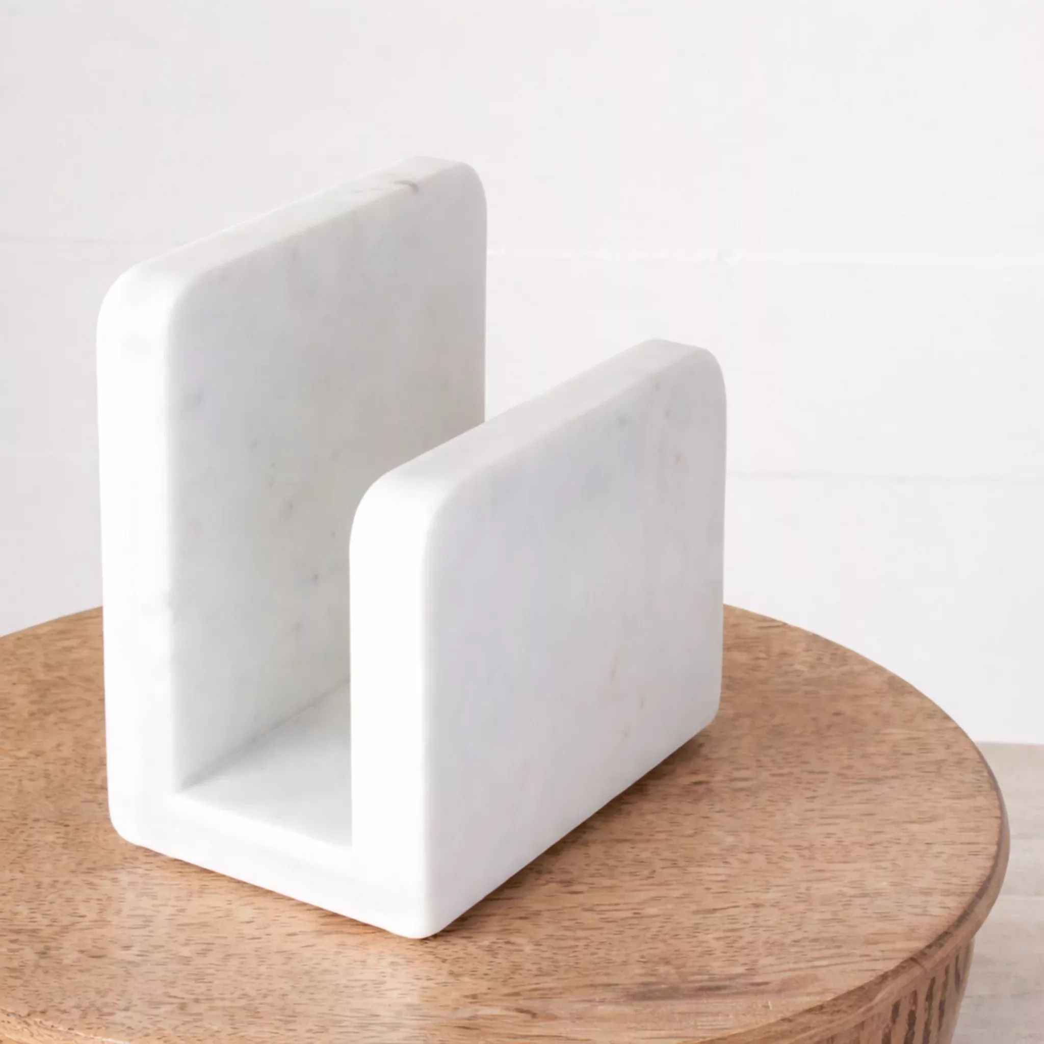 White Marble Napkin Holder