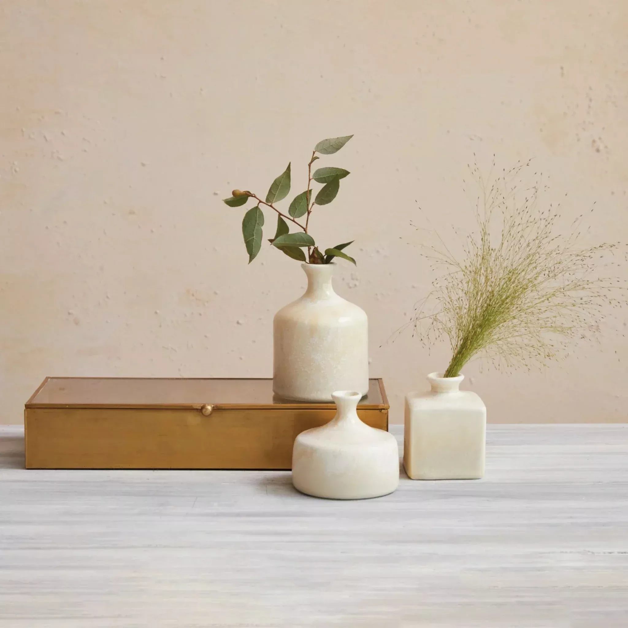 White Stoneware Vase