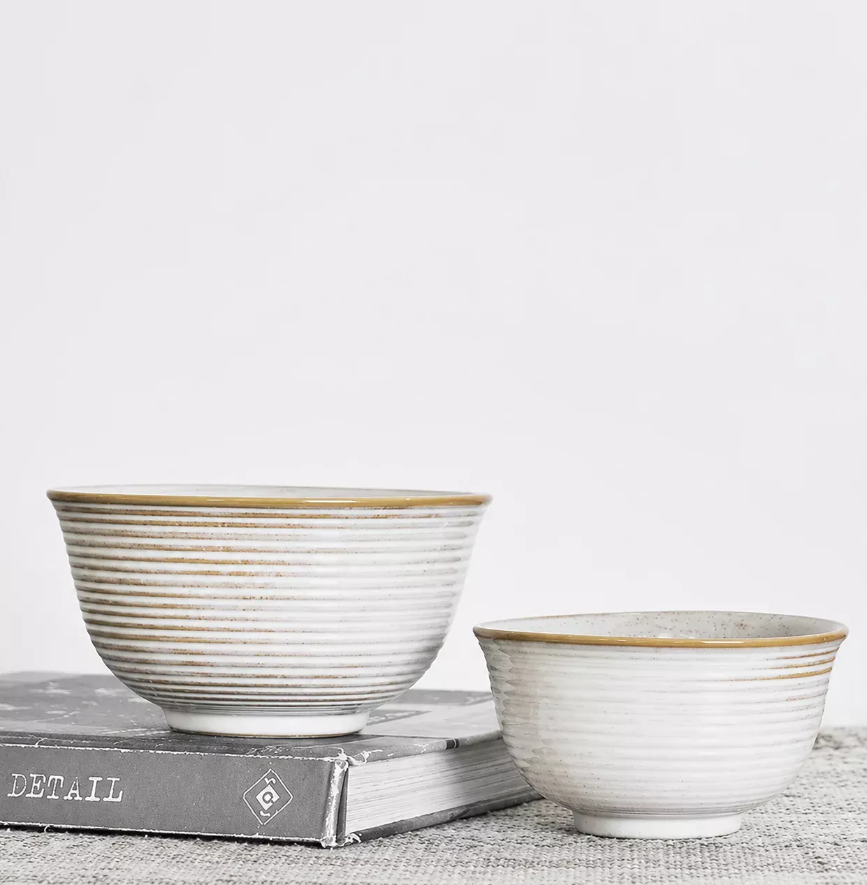 White Stripe Bowl