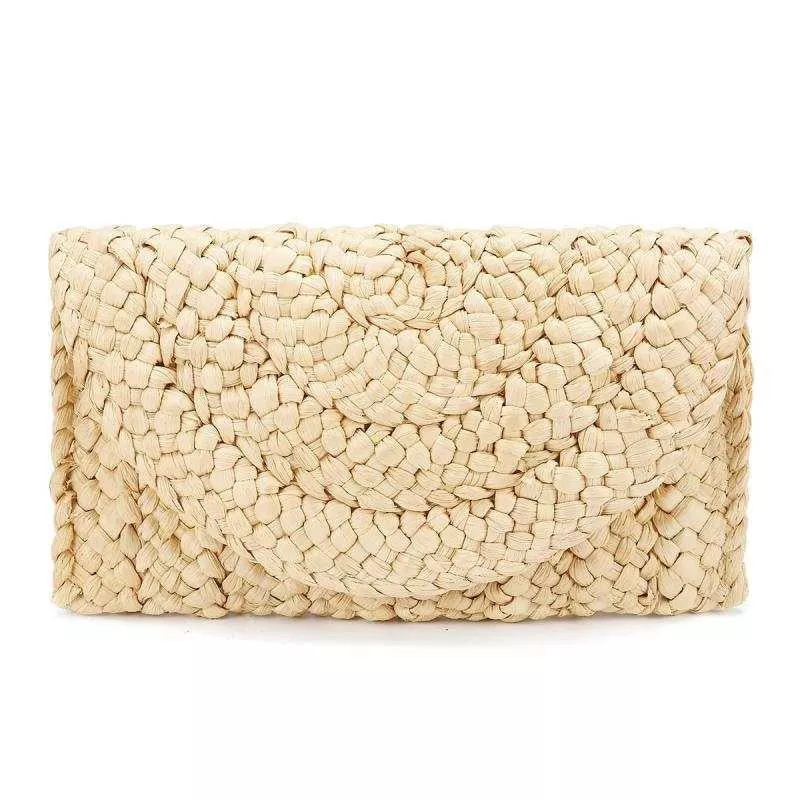 Woven Corn Husk Casual Straw Handbag